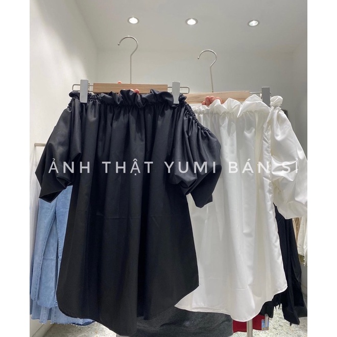 Áo Trễ Vai Bèo Tay Phồng Rộng Siêu Dễ Thương YUMI A39