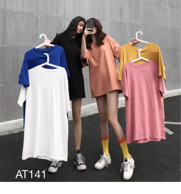 Áo thun nam nữ tay lỡ from rộng VN CLO trơn đủ màu - AT141 RRR
