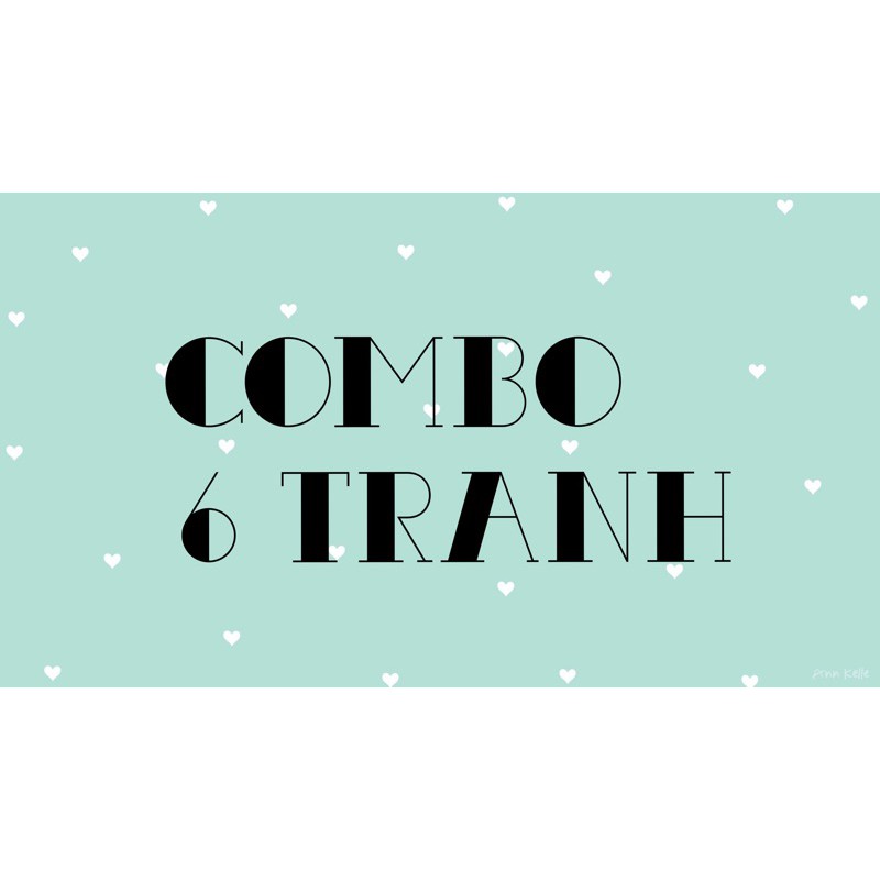 combo 6 tranh góc mầm non