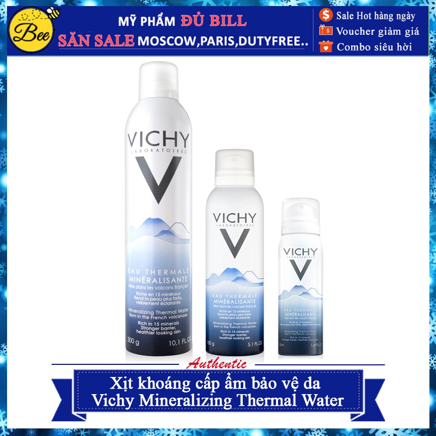 Xịt khoáng cấp ẩm bảo vệ da Vichy Mineralizing Thermal Water
