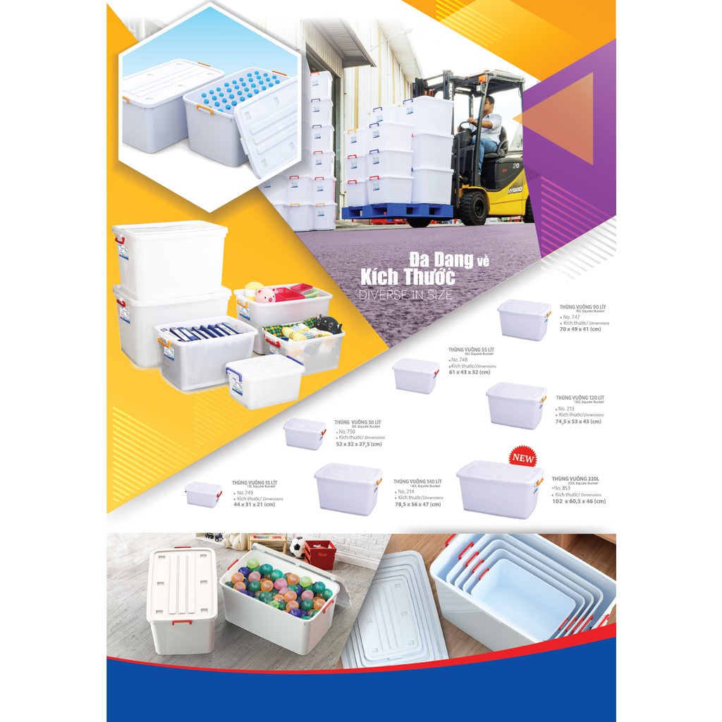 Thùng Nhựa Duy Tân Có Bánh Xe 30L  No.750 giúp bạn bảo quản đồ đạc sạch sẽ,gọn gàng