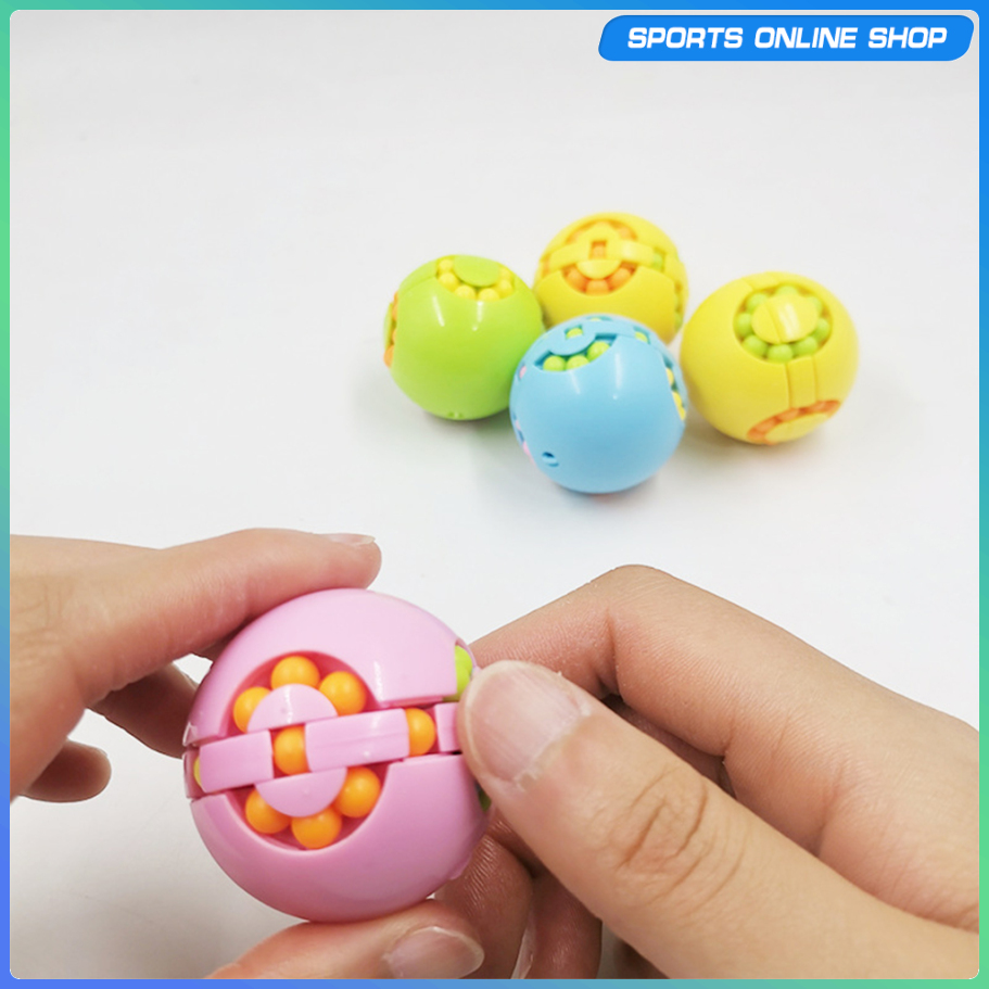 Fingertip  Beans Cube Rotate Gyro Puzzle Game Spinner Kids Adults  Decompression Toy