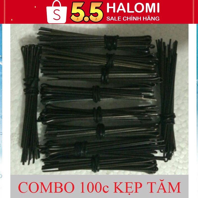 Kẹp tăm làm tóc combo 100c gim chống gỉ chính hãng HALOMI