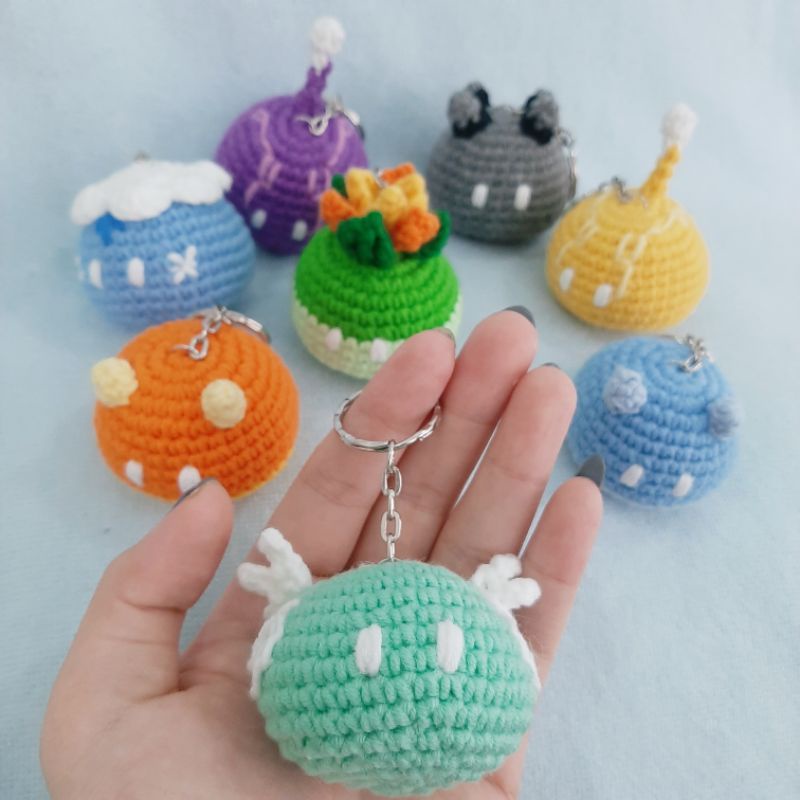 Móc khóa Genshin Impact Slime móc len - Amigurumi Genshin Impact Slime