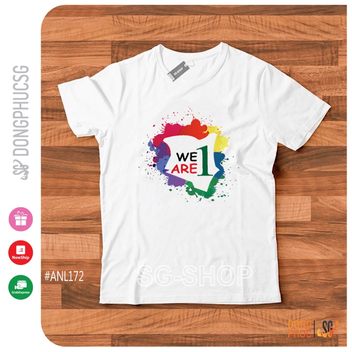 Áo thun hội nhóm lớp mẫu We are 1 độc đáo form unisex nam nữ phông màu trắng chất thun cotton mềm mịn ANL172 | SG