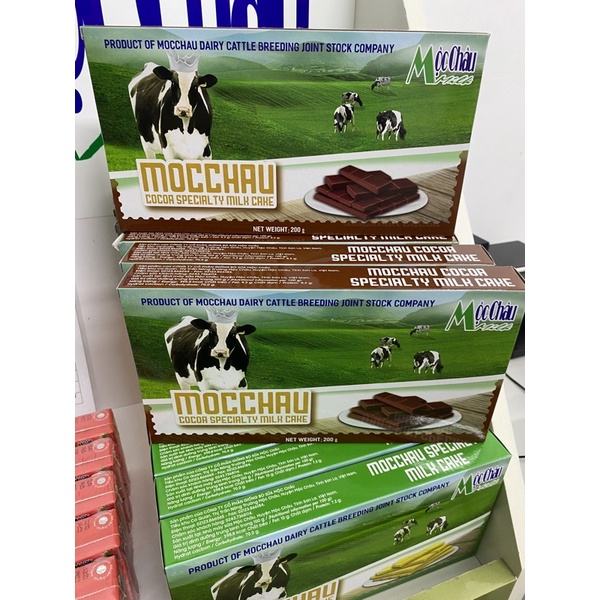 Bánh sữa Mộc Châu 200g  truyền thống, đậu đỏ, matcha, sô cô la