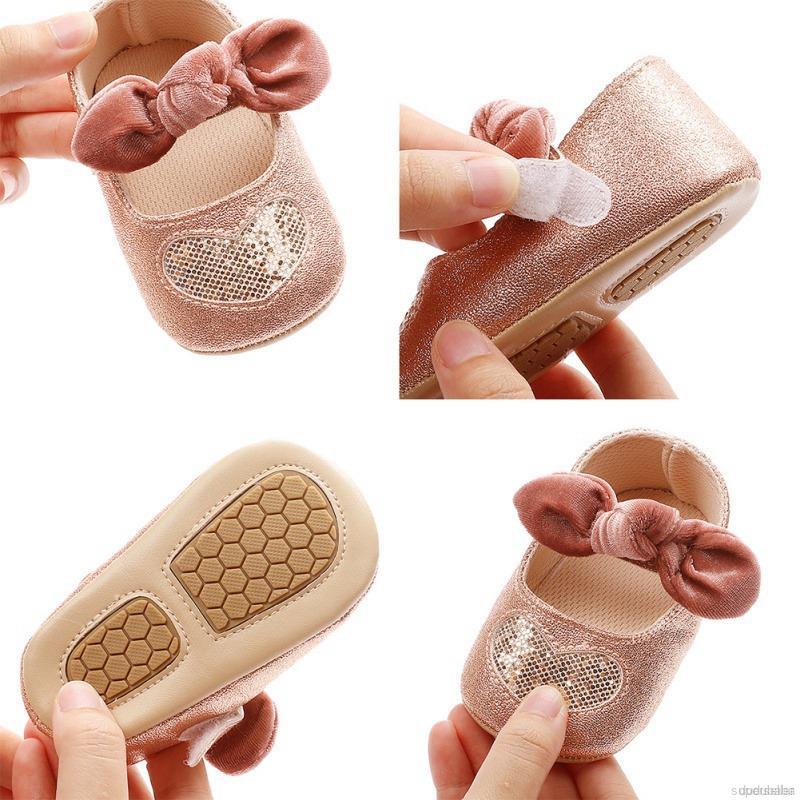 Sandal da trang trí nơ thời trang mùa hè đáng yêu dành cho bé gái