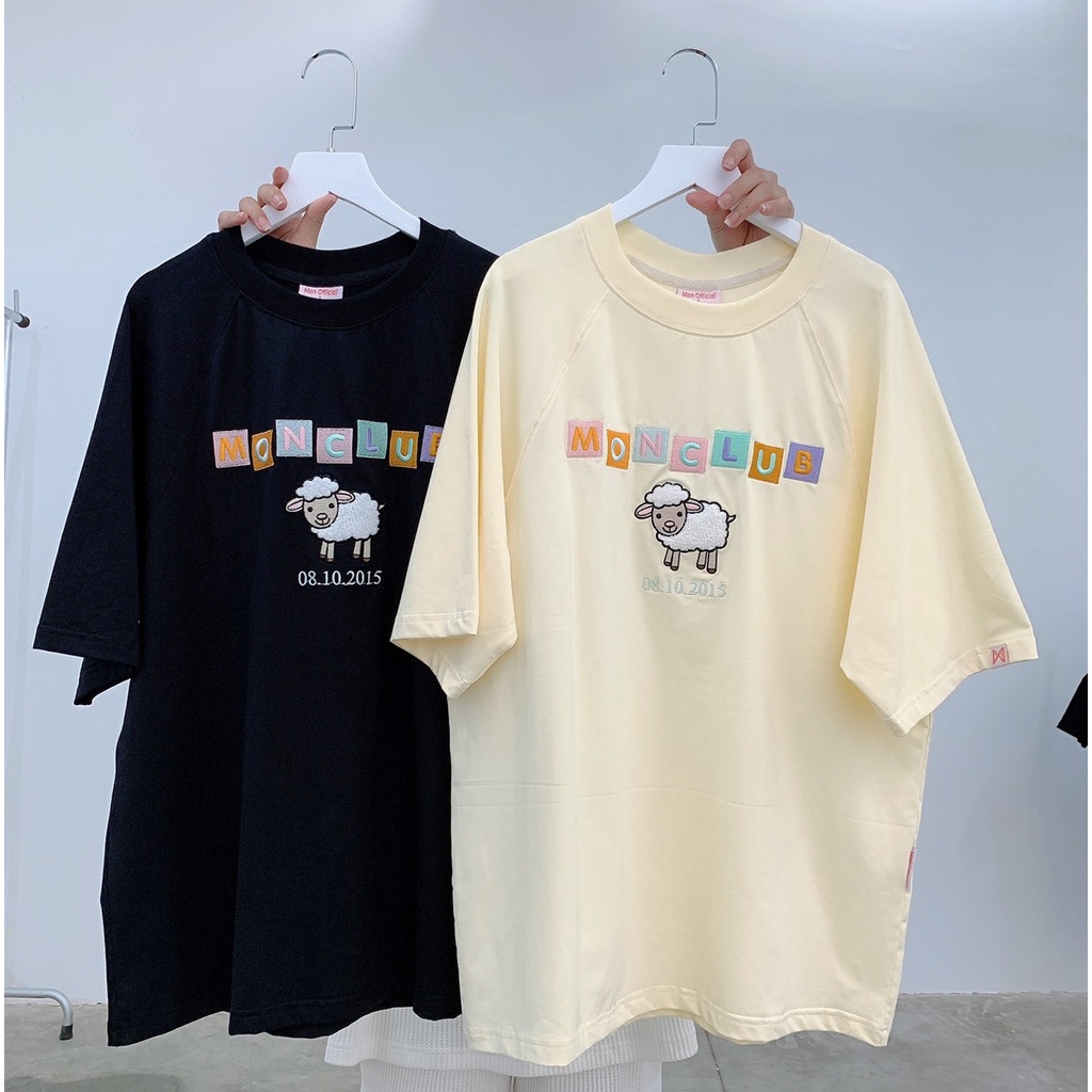 Áo Thun Local brand Mon Hình Cừu Xù Cotton 4 Chiều SS18