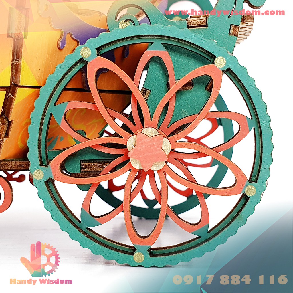 [Mã SKAMLTSM9 giảm 10% đơn 99K] Mô hình hộp nhạc gỗ - Xe bí đỏ - Robotime Pumpkin Carriage AM45