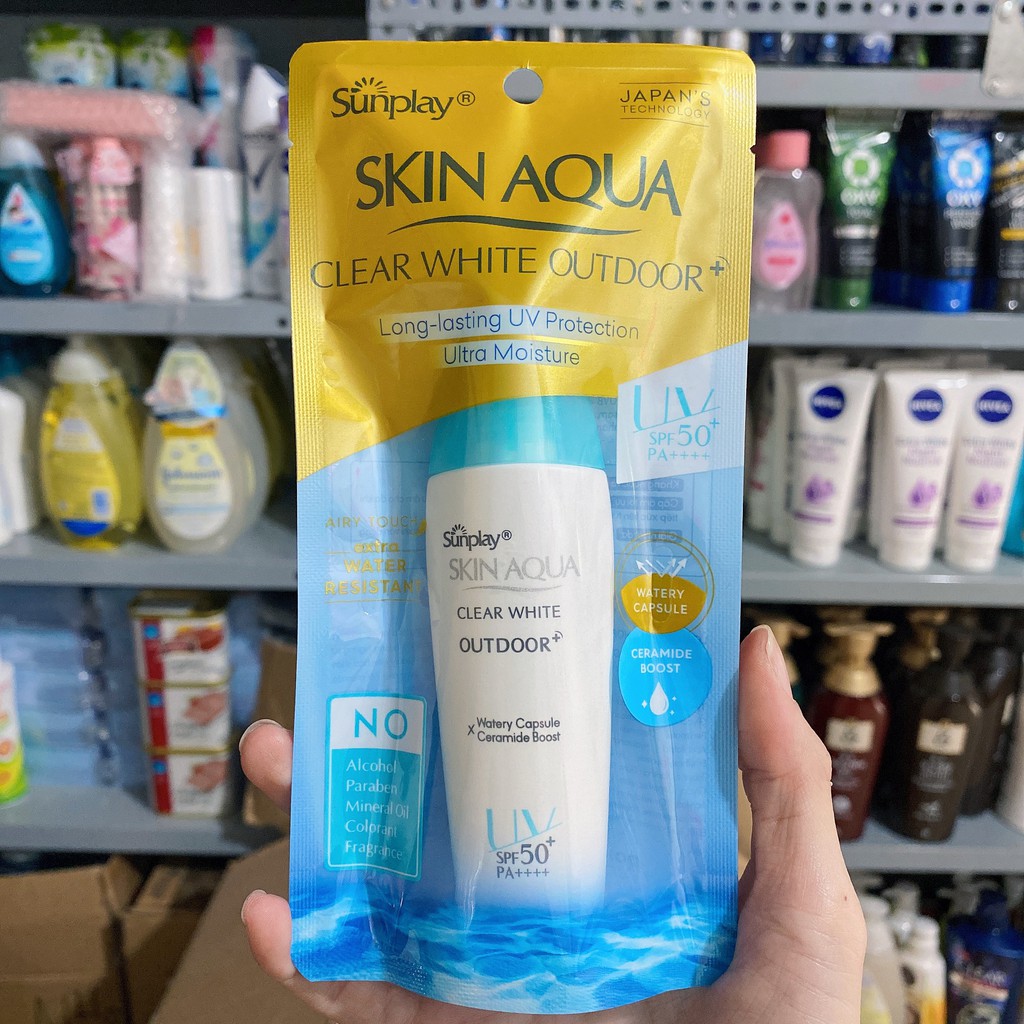 Gel chống nắng dưỡng da khi vận động mạnh - Sunplay Skin Aqua Clear White Outdoor+ (25g)