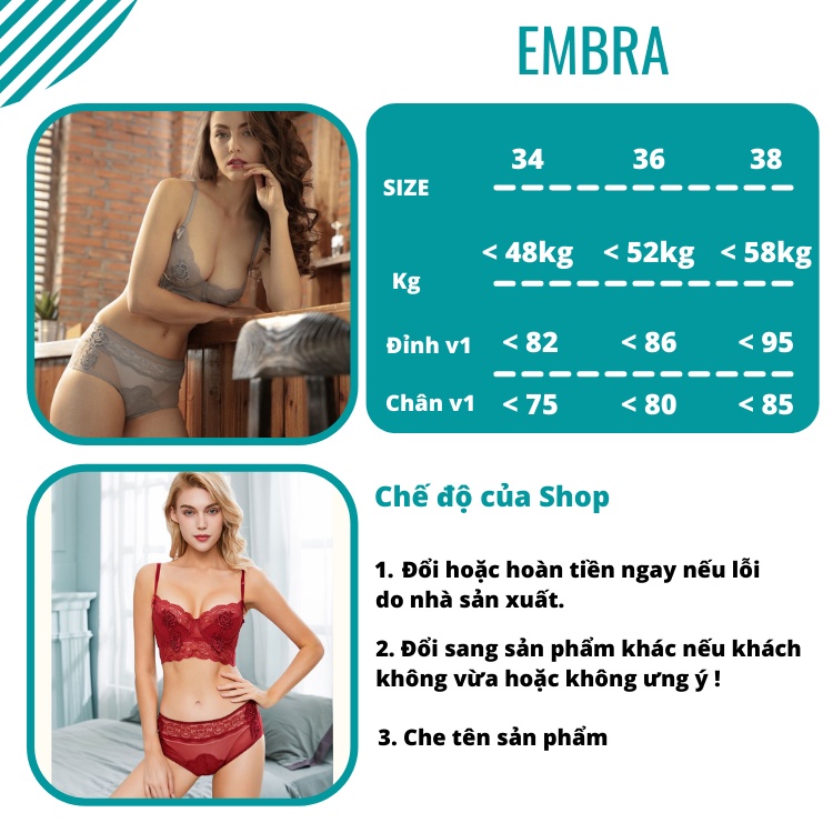 Bộ Đồ Lót Charm Hoa Hồng Cao Cấp Mã EBB30
