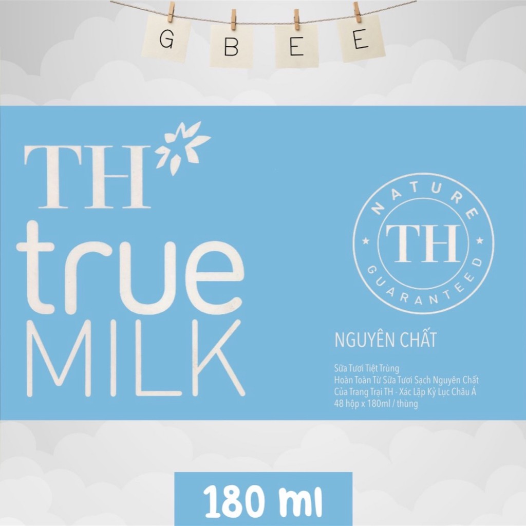 Thùng 48 hộp sữa tươi TH TrueMilk 180ml