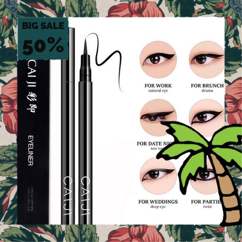 Kẻ Mắt Bút Caiji sắc nét lâu trôi lì mịn nội địa sỉ rẻ chống nước tiện lợi gọn nhẹ eyeliner | BigBuy360 - bigbuy360.vn