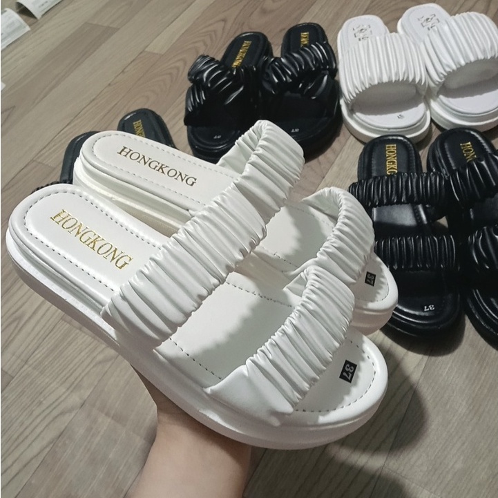 Dép hai quai bèo nhúm đế 3 cm siêu nhẹ cực xinh hot 2022