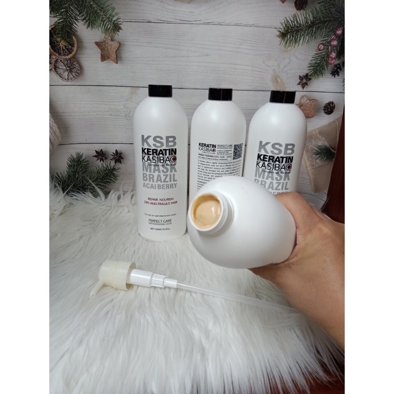 [CHÍNH HÃNG] KERATIN KASIBAO KSB BRAZIL ACAI BERRY THỦY PHÂN PHỤC HỒI TÓC HƯ TỔN NẶNG 1000ml Tặng Kèm Vòi Bơm | BigBuy360 - bigbuy360.vn