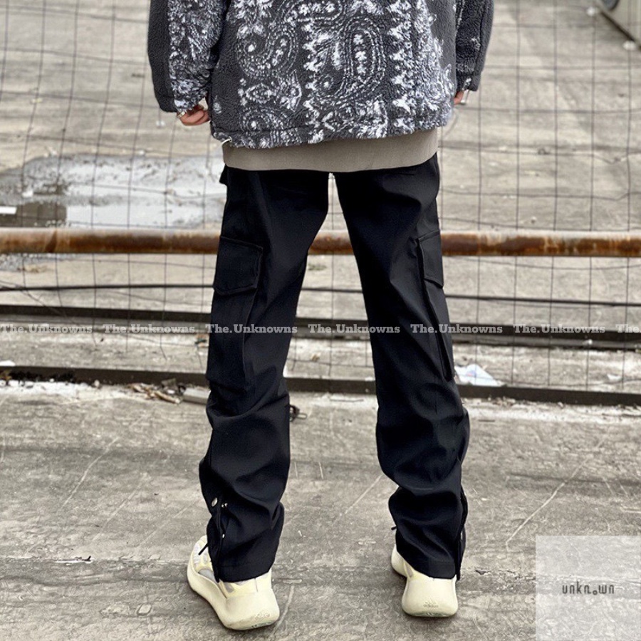 👑👑-Quần Snap II  R.HUDE  BLACK CARGO PANTS,quần cargo pants ống suông cao cấp full túi tag