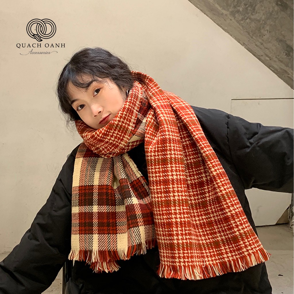 [Mã FAWINTER hoàn 15% xu đơn 99K] Khăn quàng cổ, Khăn dạ phong cách vintage - K01 | WebRaoVat - webraovat.net.vn