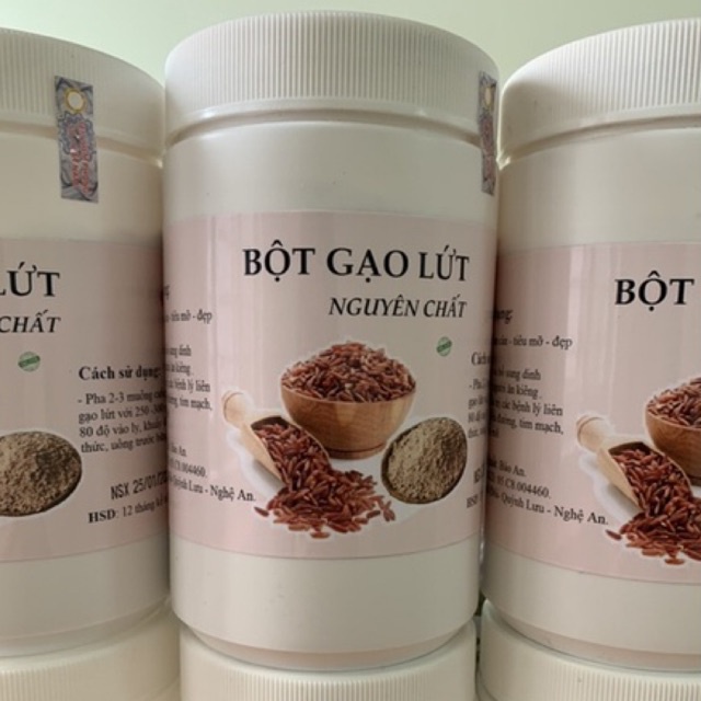 Bột gạo lứt rang sẵn nghiền mịn hộp 500g