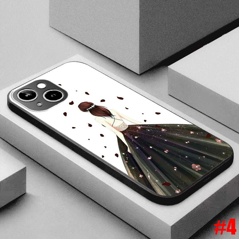 Ốp điện thoại TPU mềm in hình cô gái quay lưng cho Samsung Galaxy S7 Edge S8 S8+ Plus