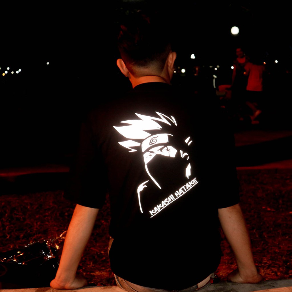 Áo thun phản quang tay lỡ nam nữ kakashi 2