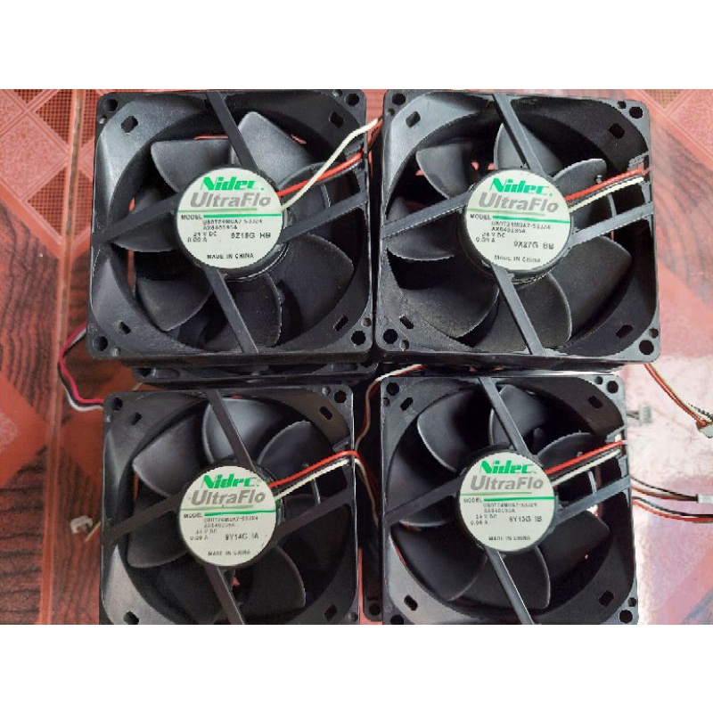 Quạt tản nhiệt Nidec 12v-24v tháo máy Nhật.