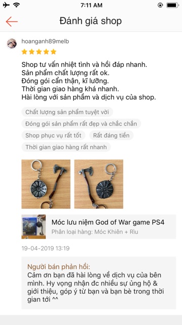 Bộ sản phẩm: Cây rìu Leviathan Axe và Tấm khiên - Móc lưu niệm God of War game PS4