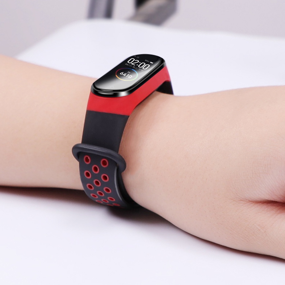 Dây đeo cổ tay thay thế thời trang cho Xiaomi Mi Band 6 5 4 3 Vòng đeo tay dây đeo bằng silicon thông minh