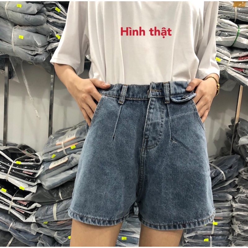 Quần Jeans Ngố Nữ Ống Rộng - Quần Bò Jean Đùi Ống Rộng Phong Cách Hàn Quốc | BigBuy360 - bigbuy360.vn