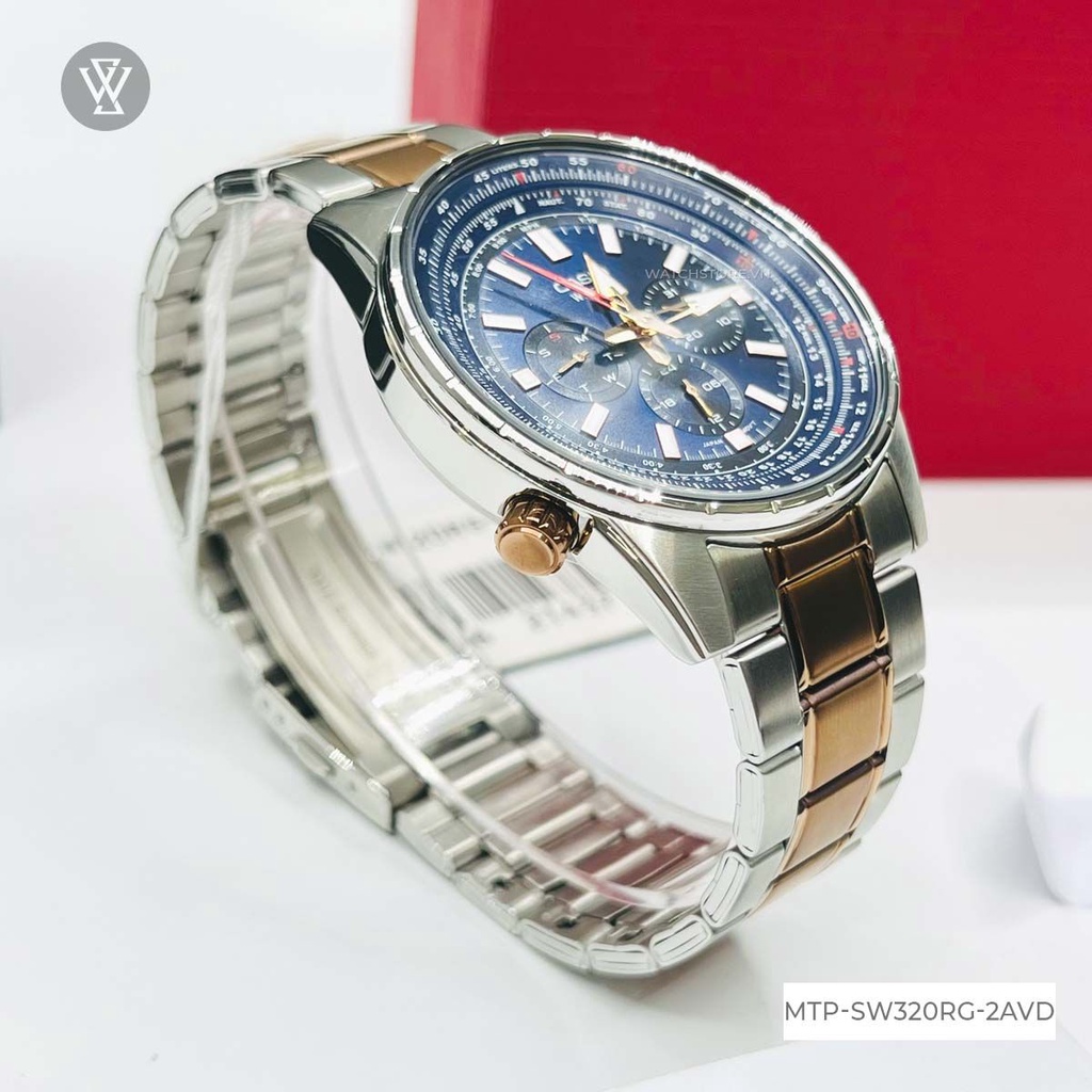 Đồng Hồ Quartz Nam Casio WATCHSTORE MTP-SW320RG-2AVDF Mặt Kính Khoáng 44mm, Dây Kim Loại Sang Trọng, Bền Bỉ