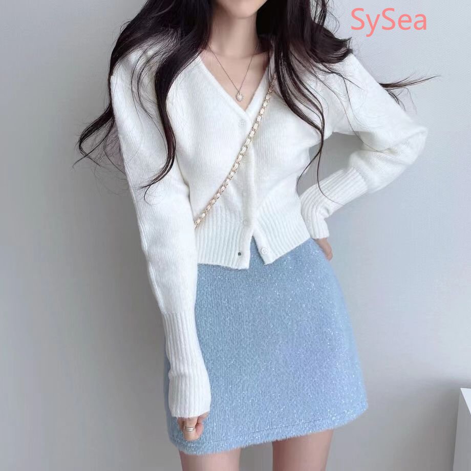 Áo Cardigan Dệt Kim Màu Trơn Thời Trang Mùa Thu Cho Nữ