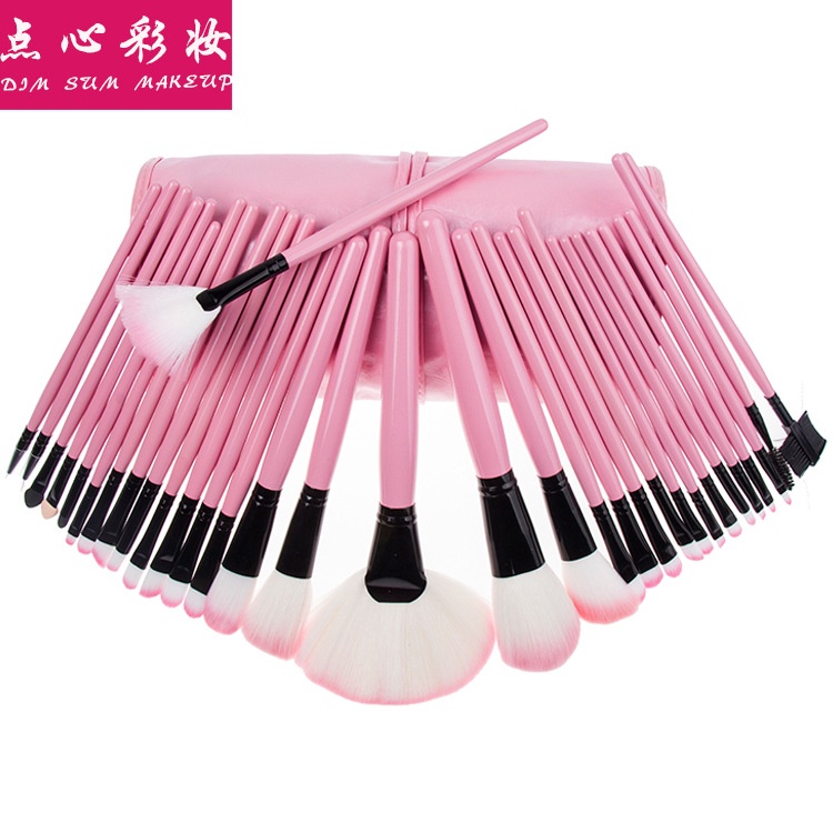 Bộ Cọ Trang Điểm Cao Cấp 24 Cây Màu Hồng Kèm Bao Da Siêu Tiện Lợi