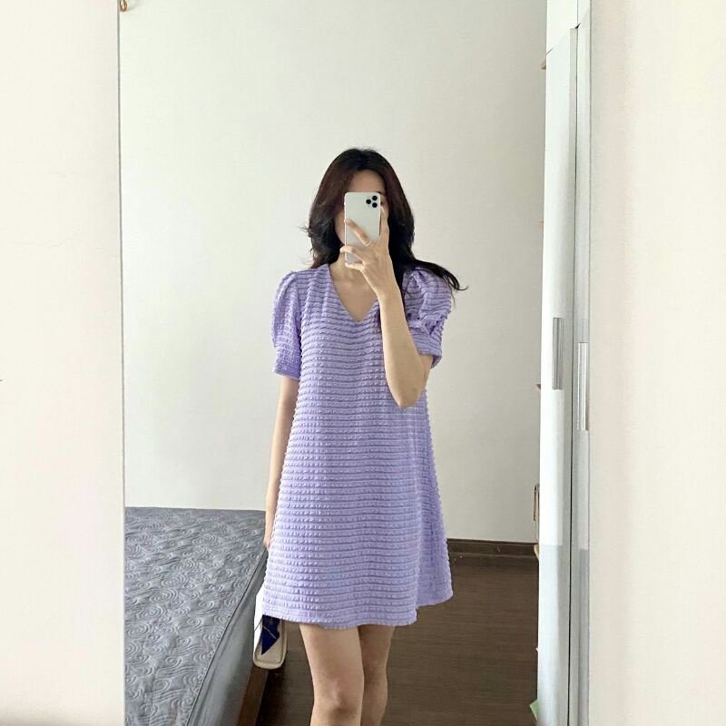 Váy ren dự tiệc dáng suông Gorogi, đầm dự tiệc thiết kế hai lớp