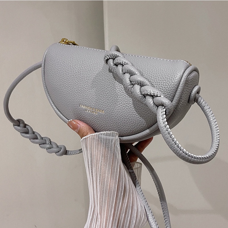 Túi Đeo JASMIN NOIR Chéo Da PU Hình Yên Ngựa Thiết Kế Đơn Giản Cho Nữ