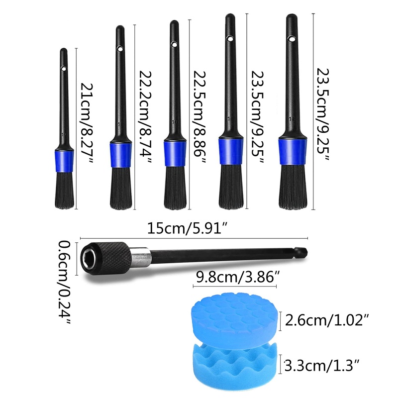 Set 24 Cọ Vệ Sinh Bánh Xe Hơi Có Chi Tiết Gắn Máy Khoan