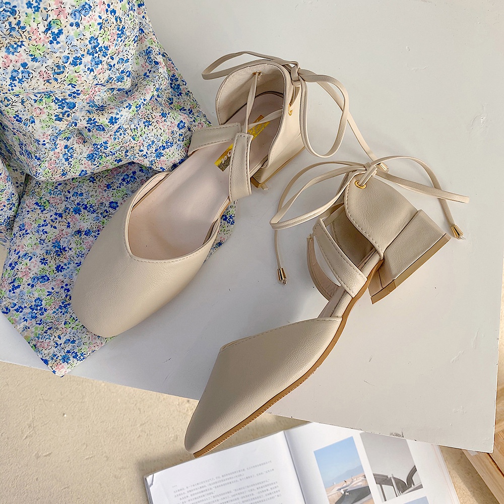 Giày buộc dây phong cách cá tính Hàn Quốc cao 3cm cho nữ - Mã GN46