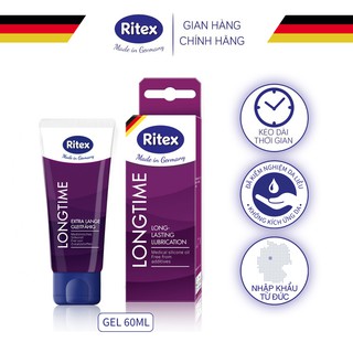 Gel bôi trơn kéo dài thời gian Ritex Longtime - 60ml- Gel bôi trơn mát xa, trơn trượt mạnh mẽ