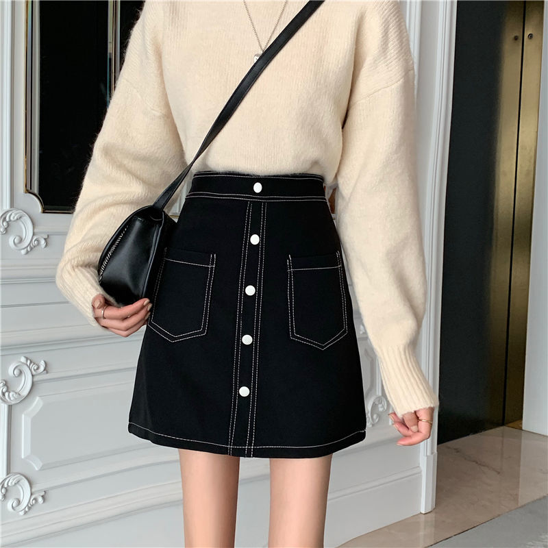 Chân Váy Chữ A Phong Cách Hàn Quốc Thanh Lịch Dành Cho Nữ