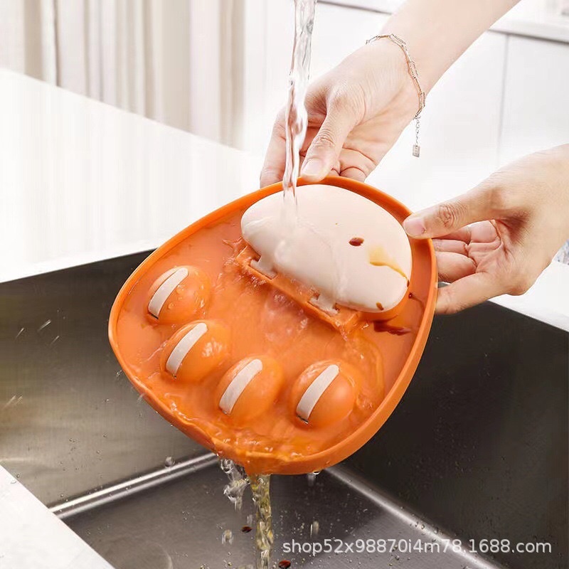 Giá để nắp nồi -gắn tường hình chân mèo đa năng tiện dụng cho nhà bếp Giá để đũa , muỗng , vung xoong tiện lợi nhà bếp