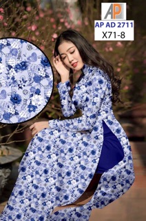 Vải áo dài hoa nhí