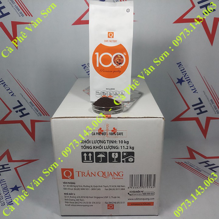 03 bịch cà phê rang xay Trần Quang 500g