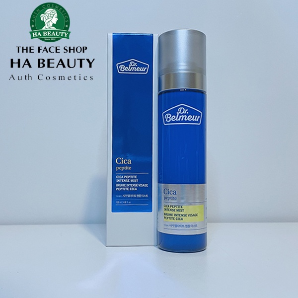 Xịt khoáng dưỡng ẩm phục hồi sáng da mặt cấp ẩm Hàn Quốc The Face Shop Dr Belmeur Cica Peptite Intense Mist 120ml