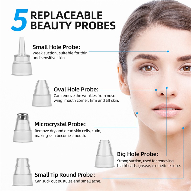 Máy massage CkeyiN 7 trong 1 EMS tích hợp đèn led làm sáng và cho làn da săn chắc + mát hút mụn đầu đen | BigBuy360 - bigbuy360.vn