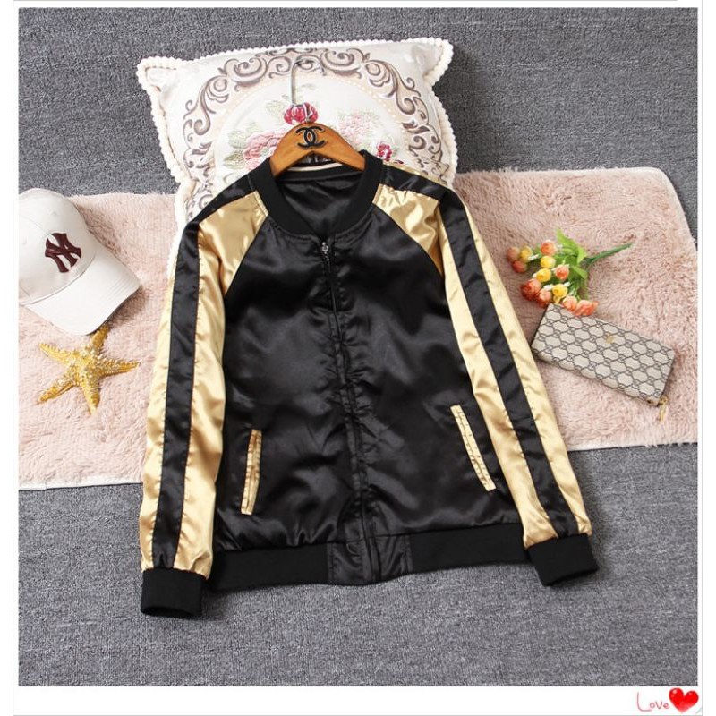 ÁO KHOÁC BOMBER 2 MẶT THÊU HẠC XÒE SUKAJAN JACKET