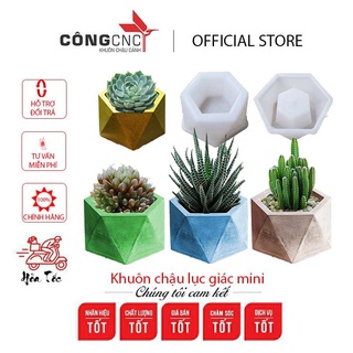 Khuôn chậu đúc chậu cảnh mini [Mới] phù hợp trồng cây sen đá để bàn