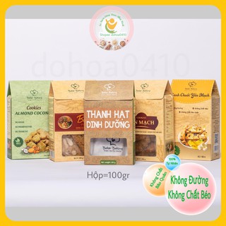 Bánh Dinh Dưỡng Ăn Kiêng Không Đường-Ngũ Cốc Giảm Cân Healthy Hỗ Trợ Tập GYM Bar BaKing 5 Loại(,Biscotti,Yến Mạch,Hạt..)