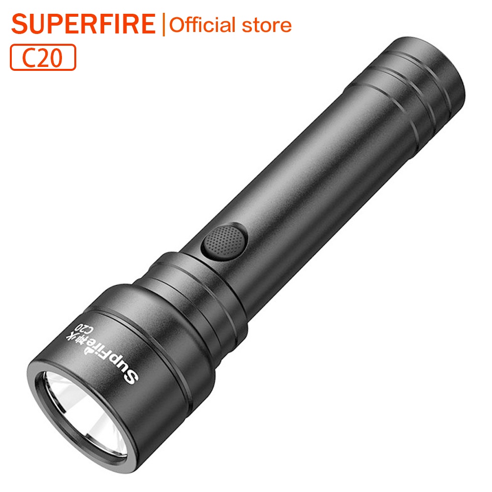 [Mã LIFEHLDEC giảm 10% đơn 99k] Đèn Pin Supfire C20 15W Mạnh Mẽ Bóng LED Sạc USB Không Thấm Nước Chiếu Sáng Ngoài Trời | BigBuy360 - bigbuy360.vn