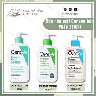 Sữa rửa mặt dịu nhẹ cerave sa smoothing cleanser cho da khô ráp, sần, mẩn đỏ mụn 236ml bản pháp
