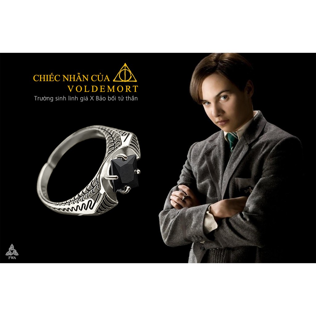 Nhẫn bạc nam nữ FWA Voldemort - Harry Potter