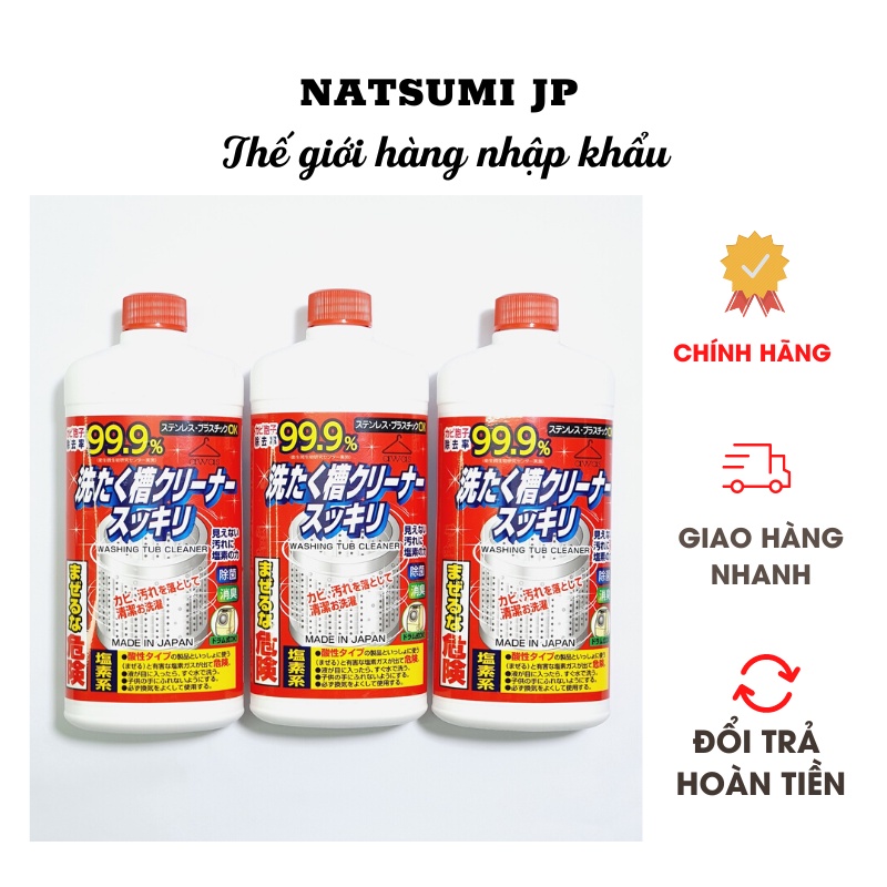 Nước tẩy lồng máy giặt Rocket diệt nấm mốc vi khuẩn và cặn bẩn 550ml Nhật Bản
