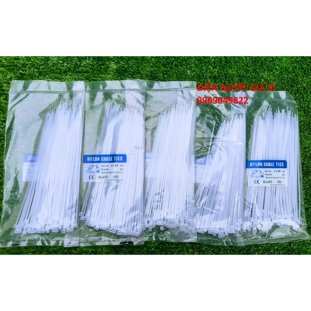 Combo 5 Bịch Dây Rút Nhựa 15cm, Dây Thít Nhựa Nylon 1.5 Tấc